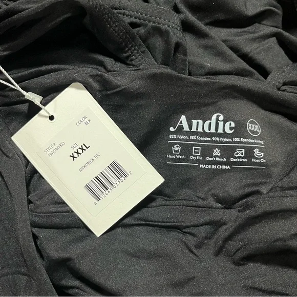 NWT Andie Mykonos One piece Swimsuit in Black - Picture 9 of 9